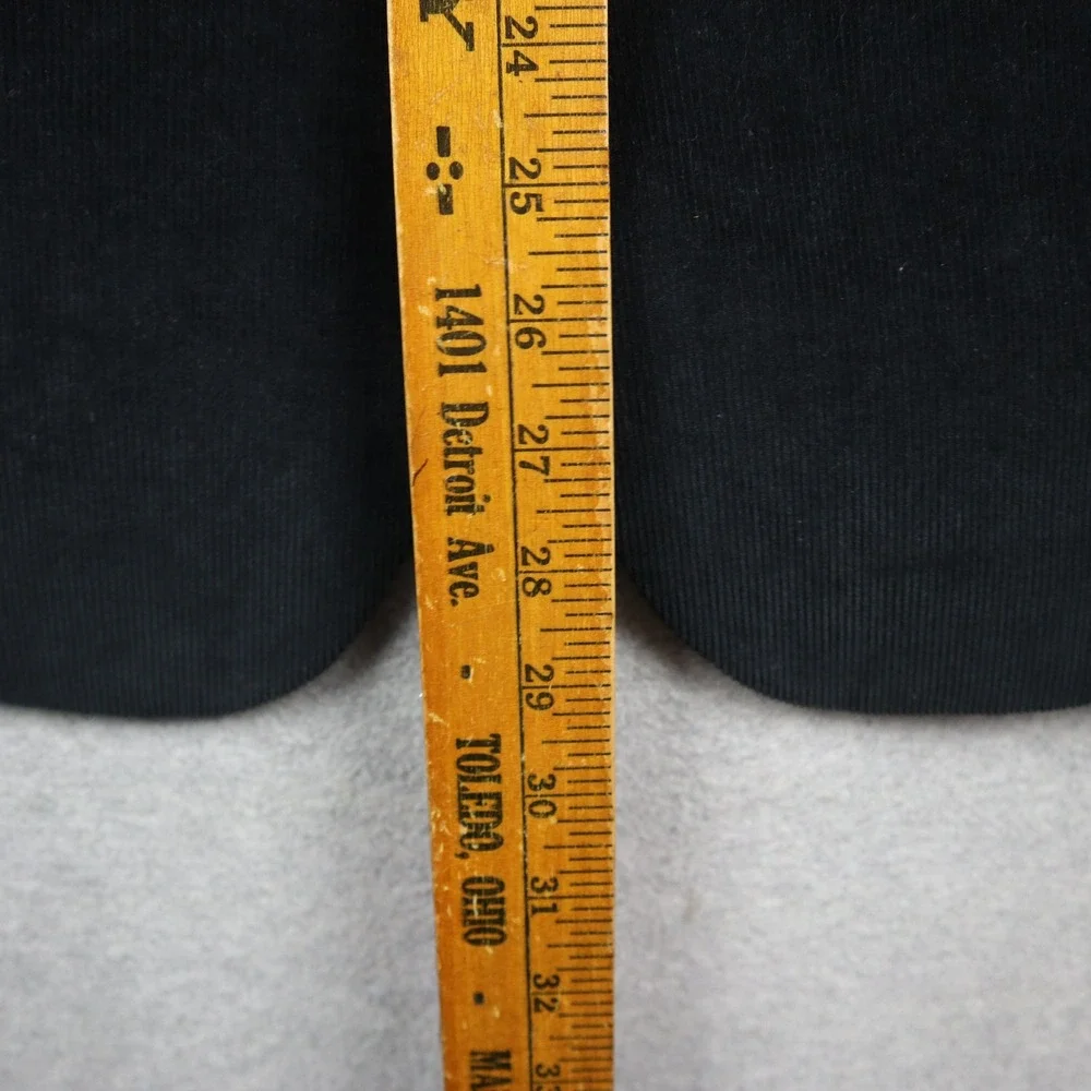 Perry Ellis Portfolio Blazer Mens 40S Slim Fit Black Corduroy Elbow Patches